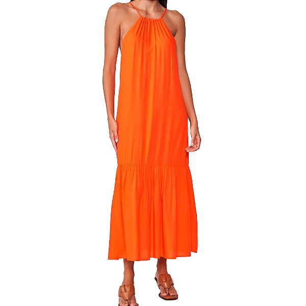 Vestido Colcci Comfort Pr25 Laranja Purpurina Feminino
