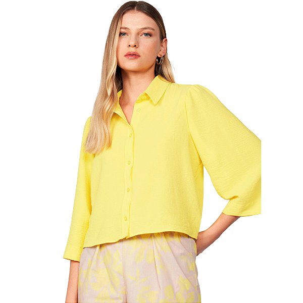Camisa Acostamento Fashion Pr25 Verde Bright Feminino