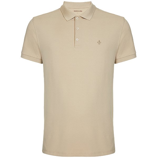 Camisa Polo Dudalina Essentials In24 Bege Masculino