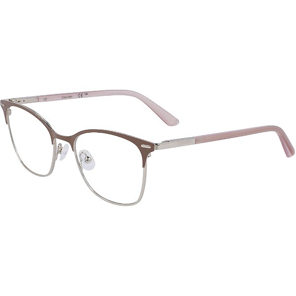 Armação Calvin Klein 21124 208 Bege Feminino