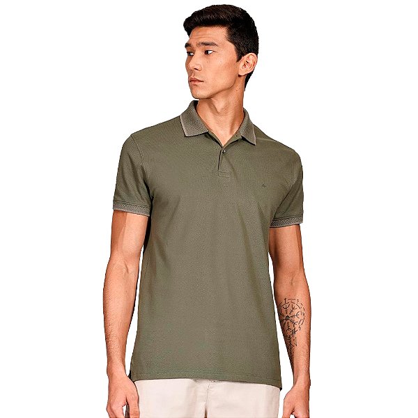 Camisa Polo Aramis Piquet Tech Ve25 Verde Militar Masculino