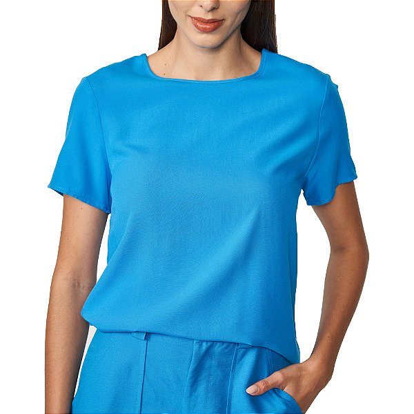 Camiseta Colcci Ve25 Azul School Feminino