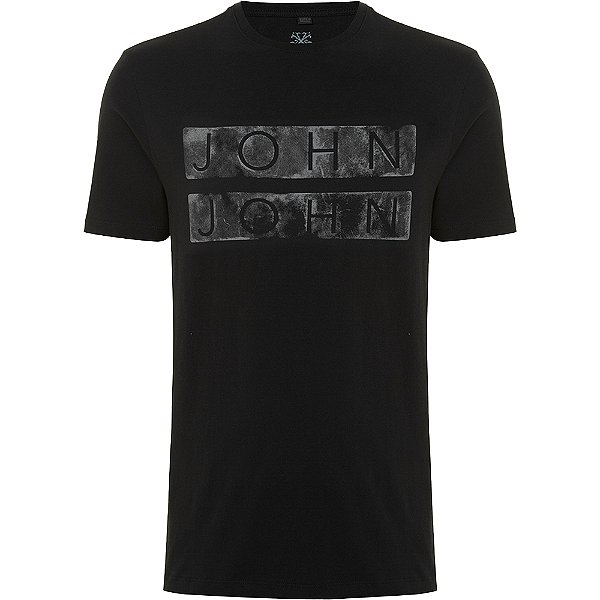 Camiseta John John Regular Plate In24 Preto Masculino