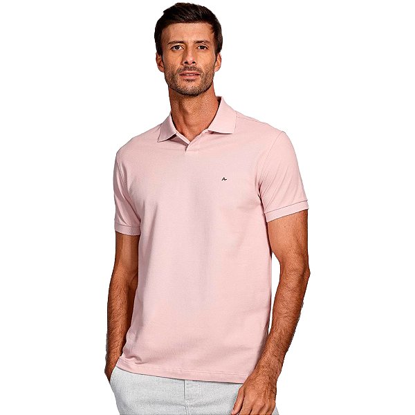 Camisa Polo Aramis Piquet Pastel Ve25 Rosa Seco Masculino