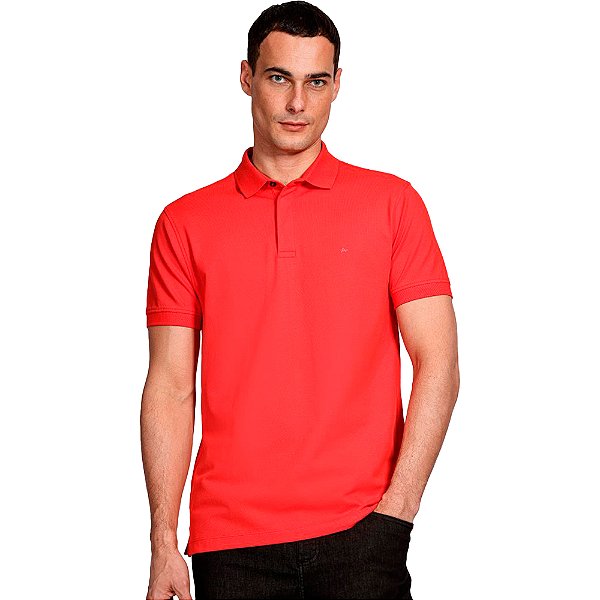 Camisa Polo Aramis Piquet Ve25 Vermelho Cereja Masculino