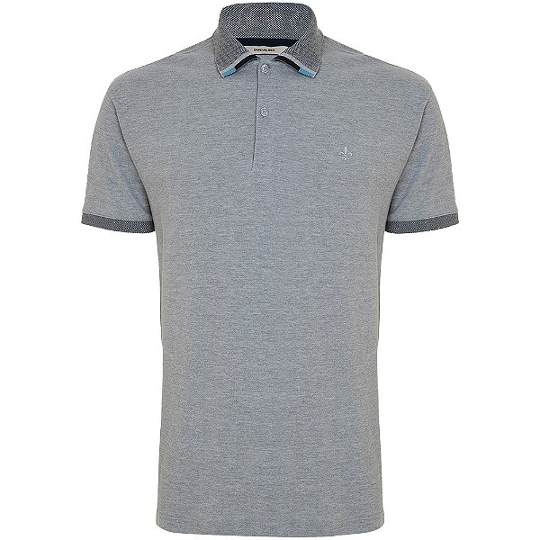 Camisa Polo Dudalina Binada In24 Cinza Mescla Masculino