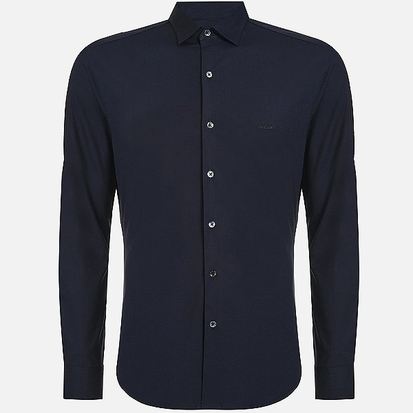 Camisa Slim John John In24 Marinho Masculino