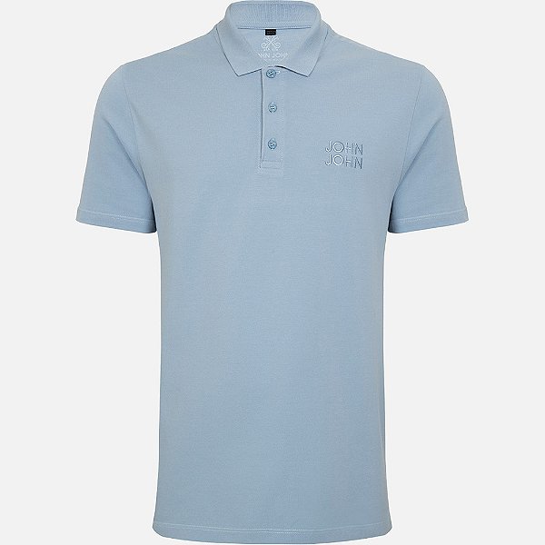 Camisa Polo John John Cannes In24 Azul Masculino