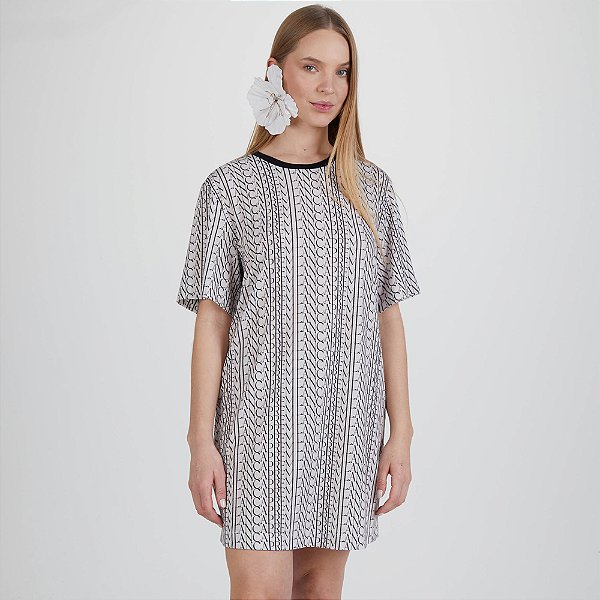 Vestido Lança Perfume T Dress Name Ve25 Off White Feminino