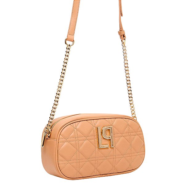Bolsa Crossbody Lança Perfume Matelasse Ve25 Bege Feminino
