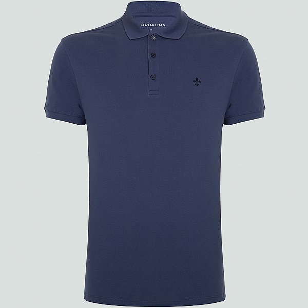 Camisa Polo Dudalina Essentials In24 Azul Escuro Masculino
