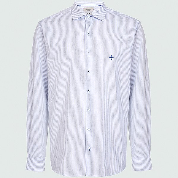 Camisa Dudalina Comfort Special Blend Ve25 Azul Masculino