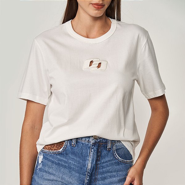 Camiseta Colcci Iconic Ve25 Off White Feminino