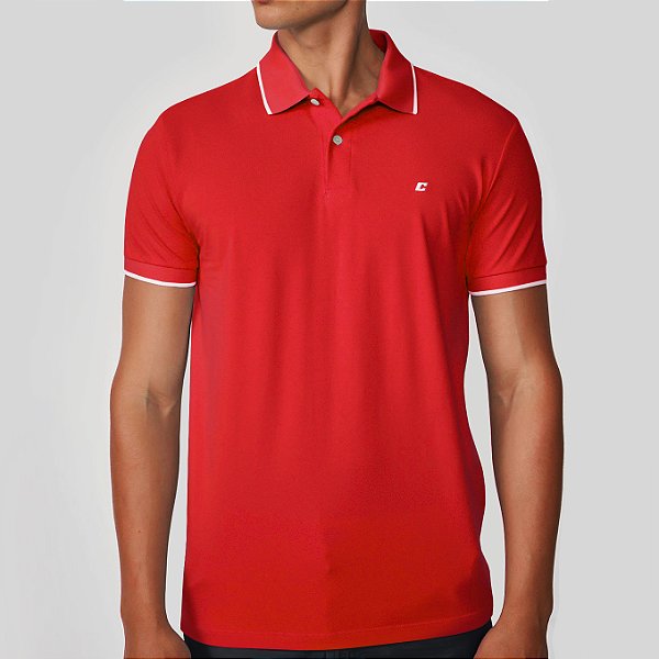 Camisa Polo Colcci Line Ve25 Vermelho Masculino