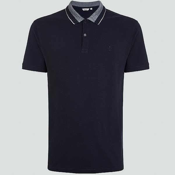 Camisa Polo Dudalina Gola Binada Ve25 Marinho Masculino