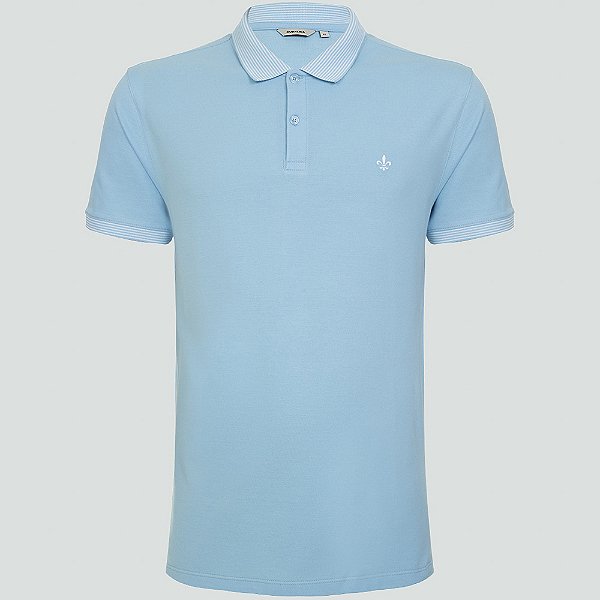 Camisa Polo Dudalina Piquet Ve25 Azul Masculino