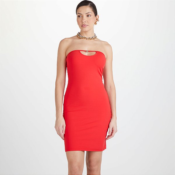 Vestido Easy Lança Perfume Midi Ve25 Vermelho Feminino