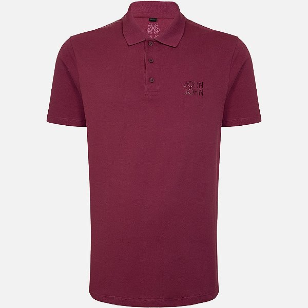 Camisa Polo John John Cannes Bordô Masculino
