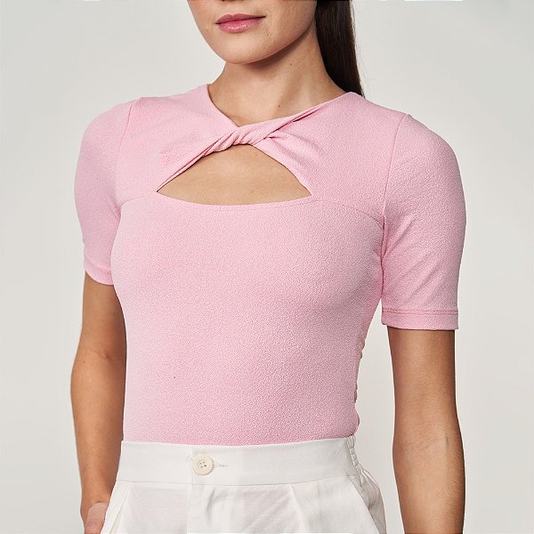Blusa Colcci Slim Ve25 Rosa Jeanne Feminino