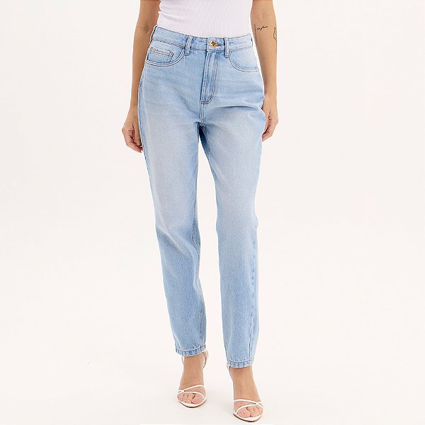 Calça Jeans Lança Perfume Luna Super High Ve25 Azul Feminino
