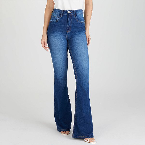 Calça Jeans Lança Perfume Minerva Sh Ve25 Azul Feminino