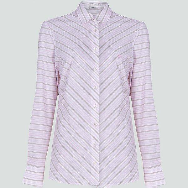 Camisa Dudalina Regular Egyptian Cotton Ve23 Rosa Feminino