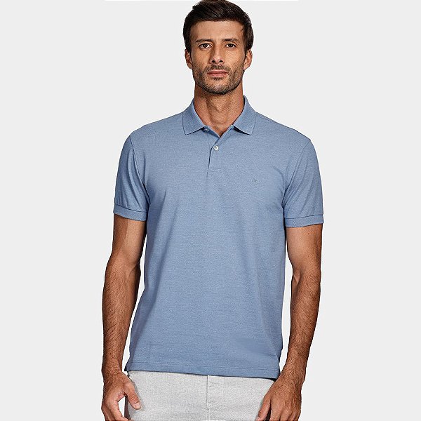 Camisa Polo Aramis Piquet Mescla Ve25 Azul Indigo Masculino