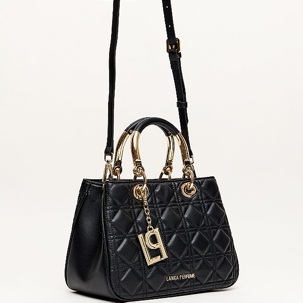 Bolsa Tote Lança Perfume Matelasse Ve25 Preto Feminino