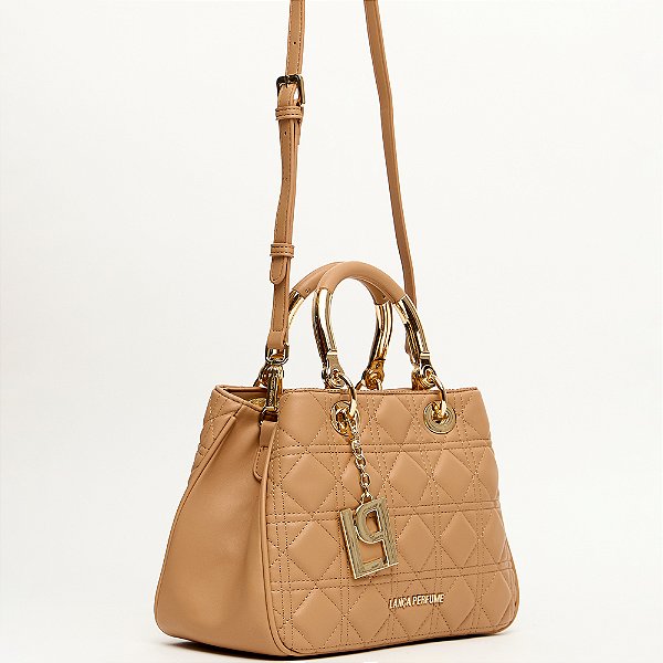 Bolsa Tote Lança Perfume Matelasse Ve25 Bege Feminino