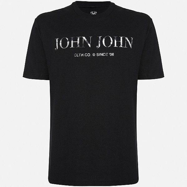 Camiseta John John Rg Clth Brand Ve25 Preto Masculino