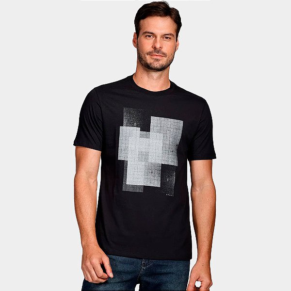 Camiseta Aramis Retângulos Ve25 Preto Masculino