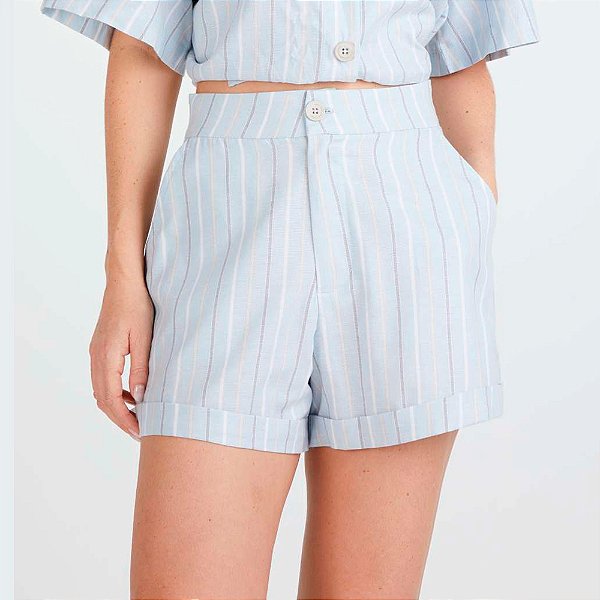 Short Easy Lança Perfume Italiana Ve25 Azul Baby Feminino