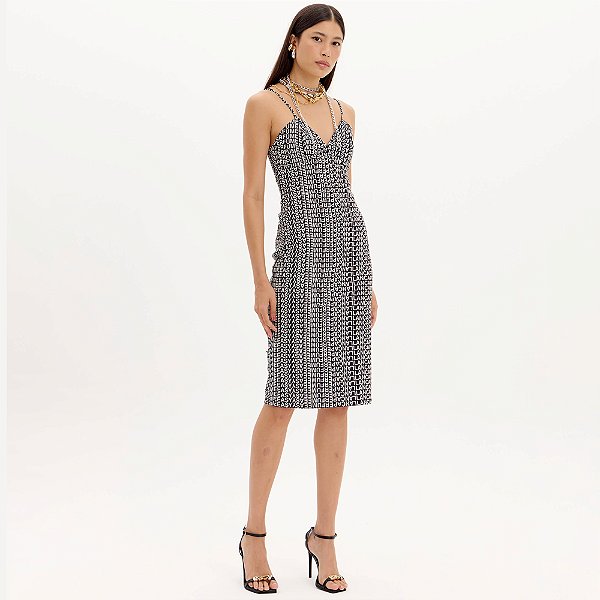 Vestido Curto Easy Lança Perfume Alça Ve25 Preto Feminino