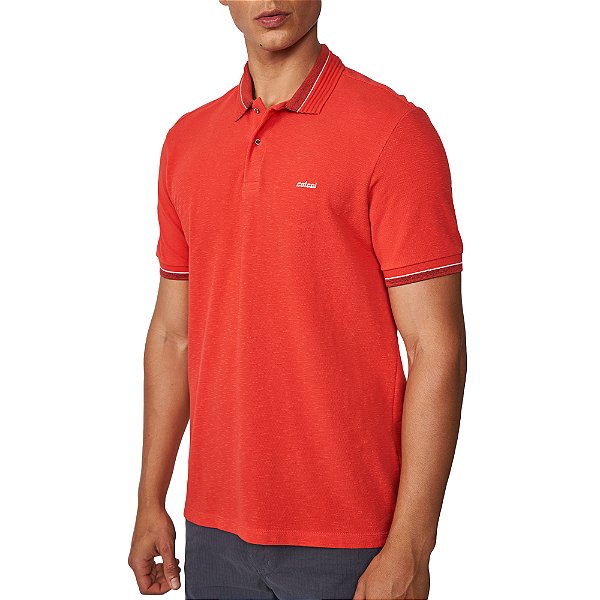 Camisa Polo Colcci Casual Ve25 Vermelho Sparkly Masculino
