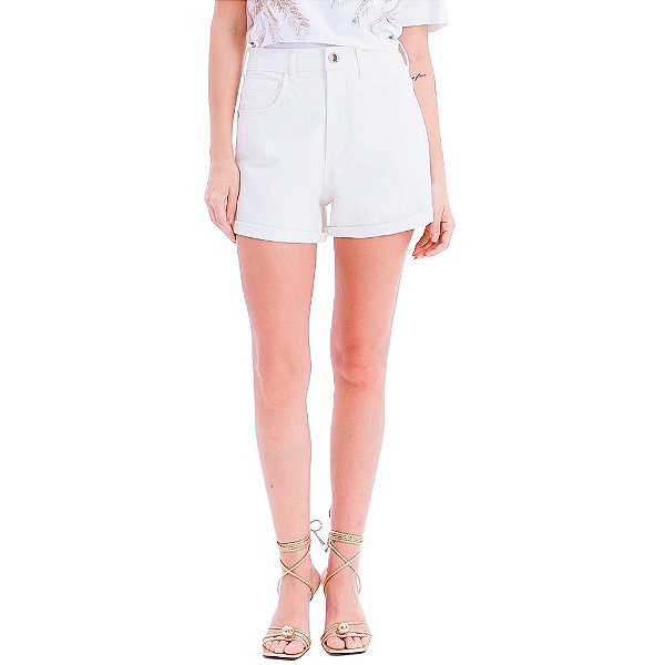 Short Lança Perfume Comfort High Ve25 Branco Feminino