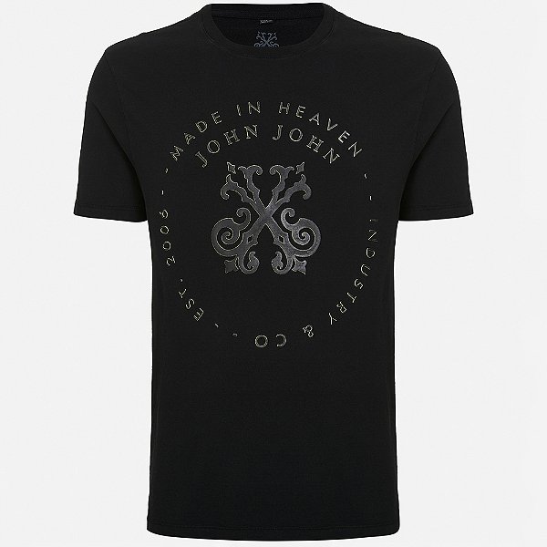 Camiseta John John Rg Brand Ve25 Preto Masculino