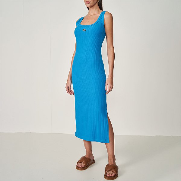 Vestido Colcci Canelado Ve25 Azul School Feminino