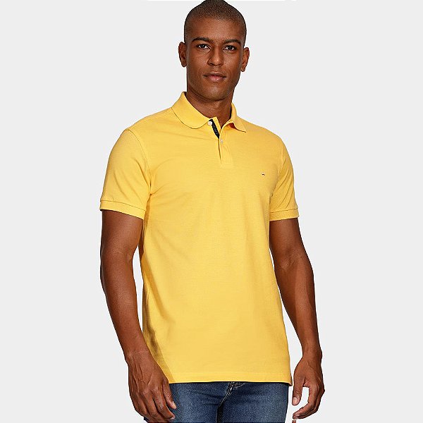 Camisa Polo Aramis Detail Ve25 Amarelo Banana Masculino