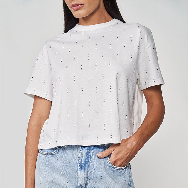 Camiseta Colcci Box Pr25 Off White Feminino