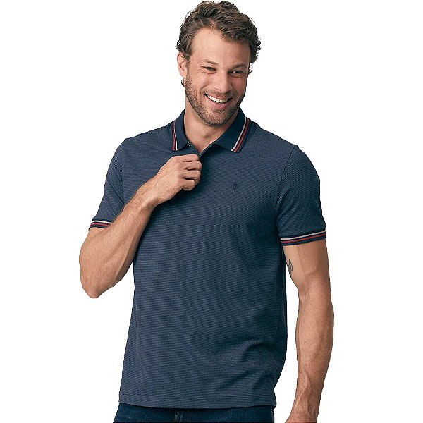 Camisa Polo Individual Comfort Ve25 Marinho Masculino