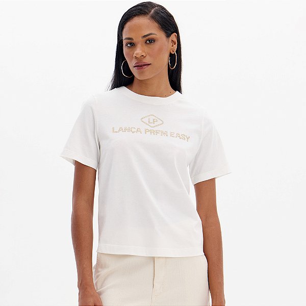 Camiseta Easy Lança Perfume Basic Ou25 Off White Feminino