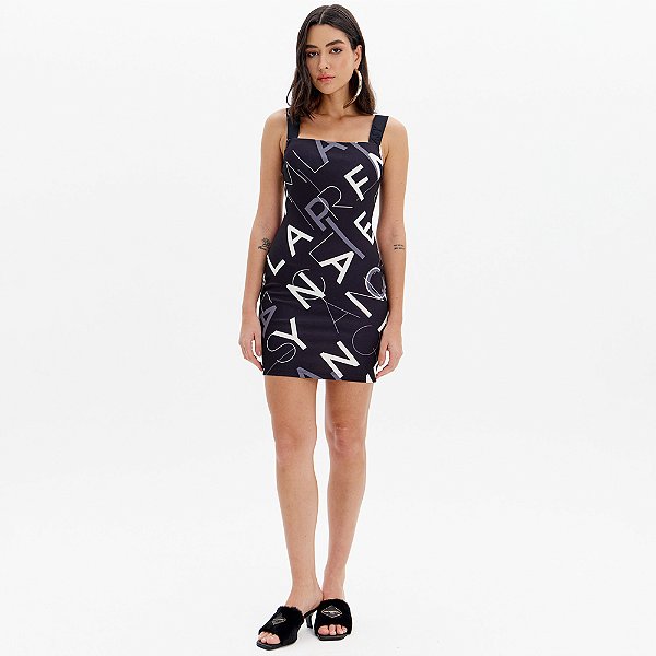 Vestido Midi Easy Lança Perfume Alças Ou25 Preto Feminino