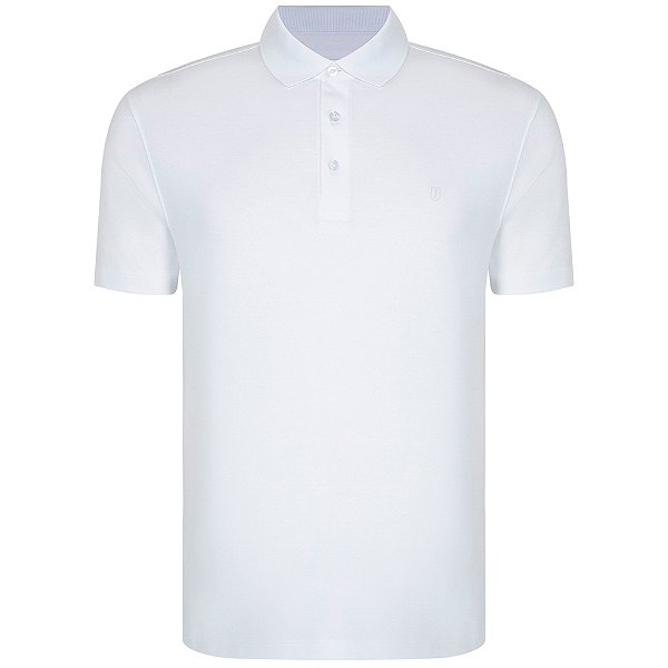 Camisa Polo Individual Pima Basic Slim Ou25 Branco Masculino