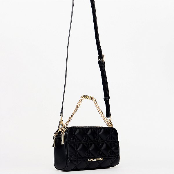 Bolsa Crossbody Lança Perfume Matelasse Ou25 Preto Feminino