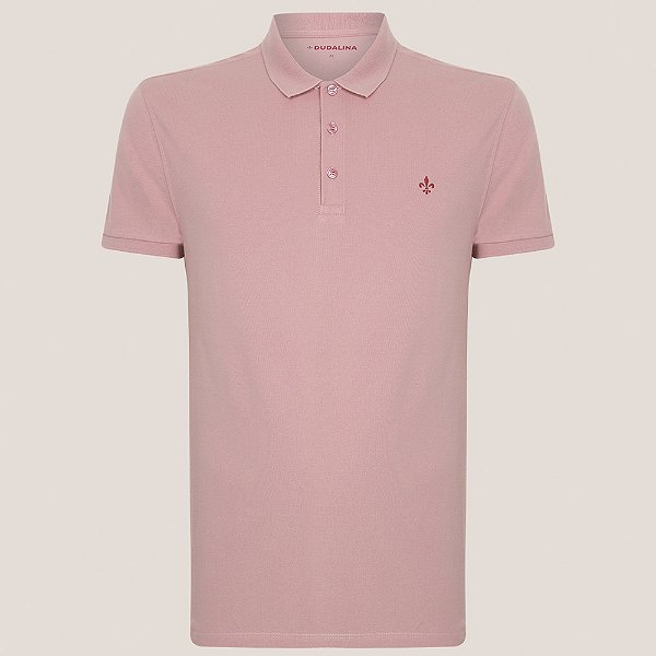 Camisa Polo Dudalina Essential Basic Ou25 Rosa Masculino