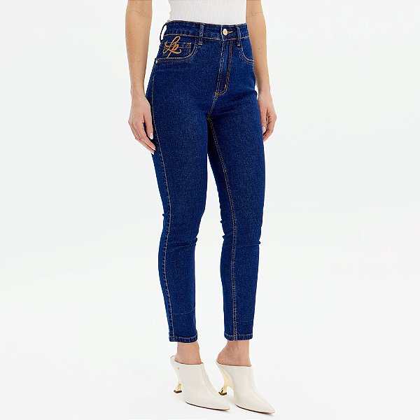Calça Jeans Lança Perfume Vesta Skinny Ou25 Azul Feminino