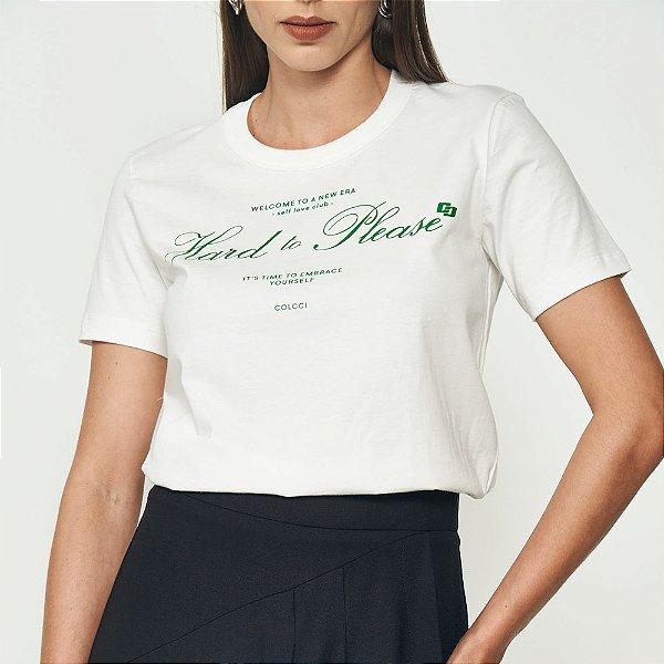 Camiseta Colcci Hard Ou25 Off White Feminino