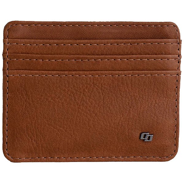 Porta Cartão Couro Colcci Placa Marrom Caramelo Masculino