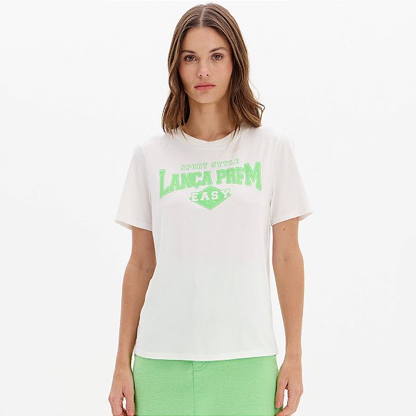 Camiseta Easy Lança Perfume Name Ou25 Off White Feminino