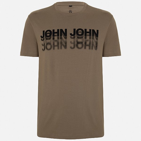 Camiseta John John Regular Repeat Ou25 Bege Masculino
